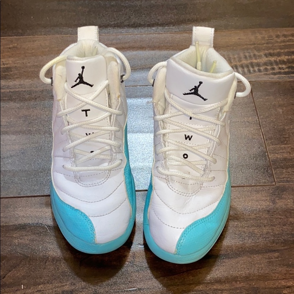 Girl Tiffany Blue and White Jordan’s